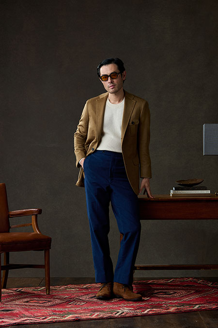 Fall/Winter 2025 Lookbook                                                                                                                                                                                                                                 , Vicuña Cashmere Safari Jacket With Ivory Long Sleeve Knit