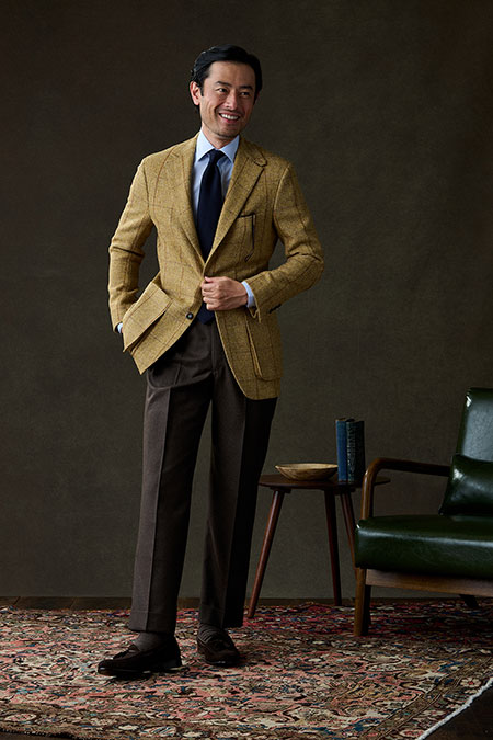 Harris Tweed Windowpane Jacket - Holland & Sherry