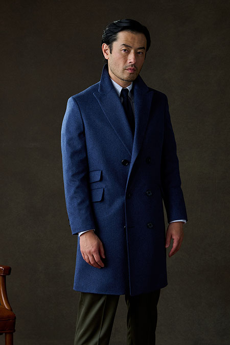 Fall/Winter 2025 Lookbook                                                                                                                                                                                                                                 , Blue Leggenda Wool Cashmere Top Coat