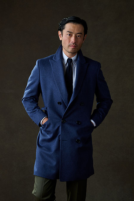 Blue Leggenda Wool Cashmere Top Coat