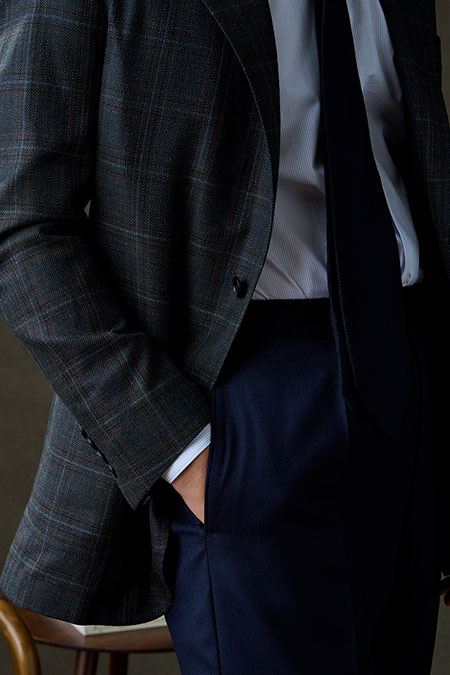 Charcoal & Brown Plaid Sportcoat
