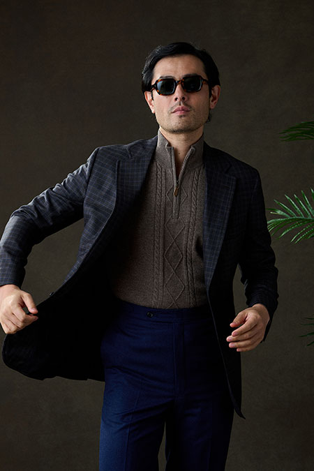 Fisherman Cable 1/4 Zip Knit