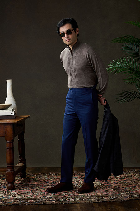 Fisherman Cable 1/4 Zip Knit