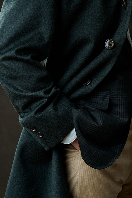 Green Cashmere Top Coat