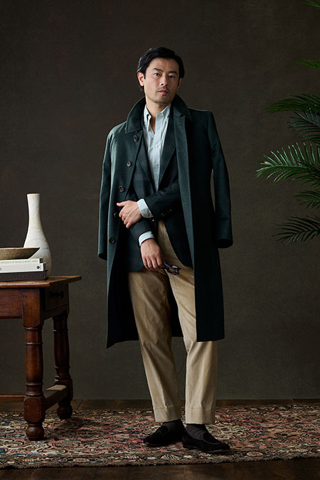 Green Cashmere Top Coat