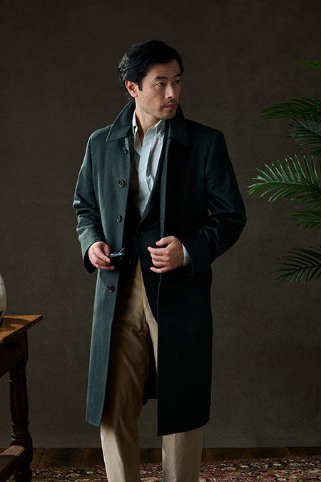 Green Cashmere Top Coat