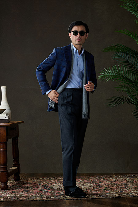 Blue & Brown Plaid Sportcoat