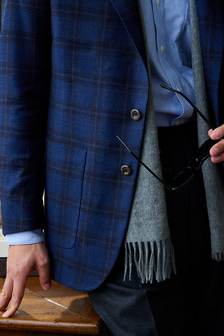 Blue & Brown Plaid Sportcoat