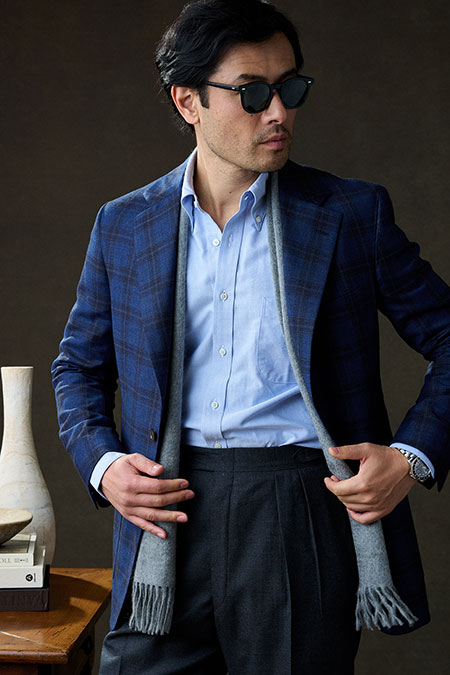 Blue & Brown Plaid Sportcoat