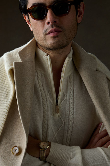 Light Tan Rhamnusia Cashmere Top Coat