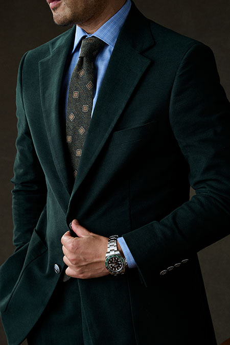 Green Moleskin Suit