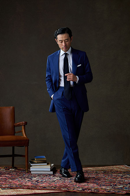 Royal Blue Tic Weave Suit
