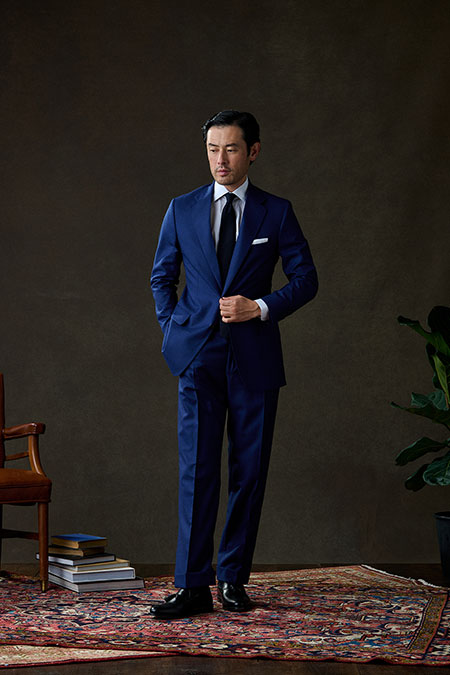 Fall/Winter 2025 Lookbook                                                                                                                                                                                                                                 , Royal Blue Tic Weave Suit