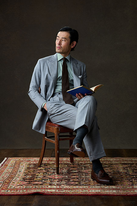 Fall/Winter 2025 Lookbook                                                                                                                                                                                                                                 , Gray Herringbone Windowpane Suit
