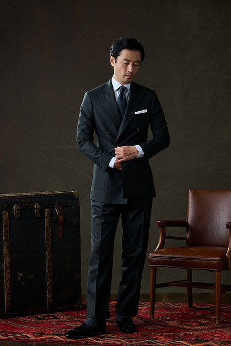 Fall/Winter 2025 Lookbook                                                                                                                                                                                                                                 , Charcoal Herringbone Suit