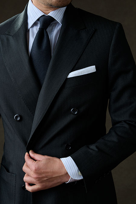 Charcoal Herringbone Suit