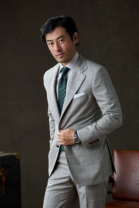 Taupe Windowpane Suit