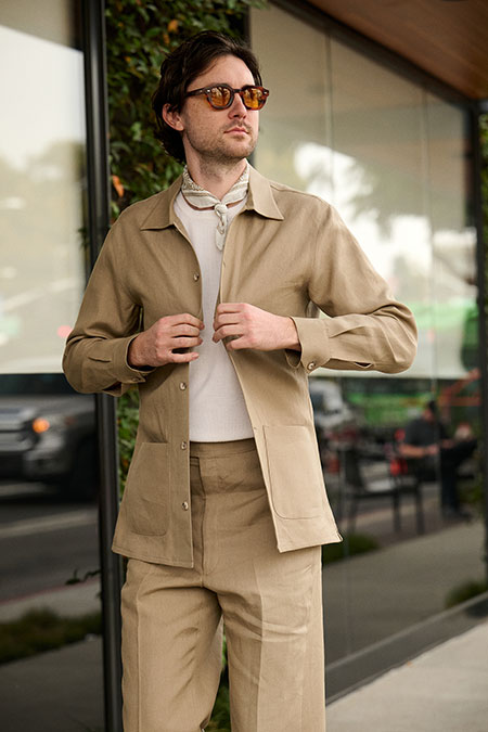 Khaki Overshirt Suit