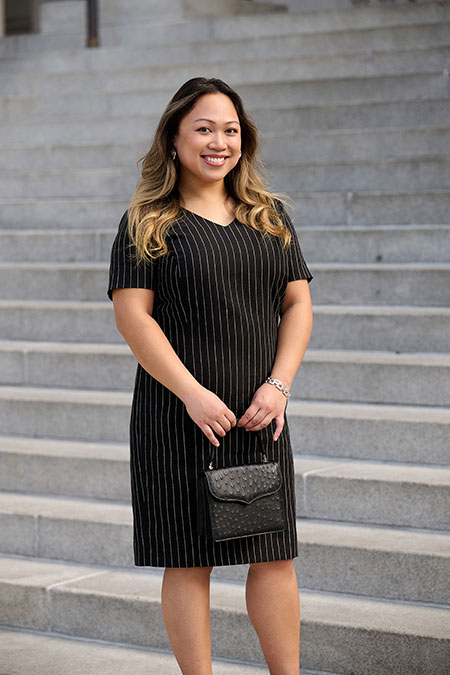 Black Stripe Crushed Linen Dress