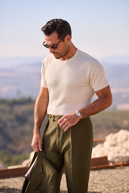 Ivory Cable Knit Tee