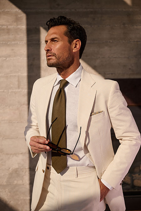 Trunk Shows                                                                                                                                                                                                                                               , Beige Seersucker Suit