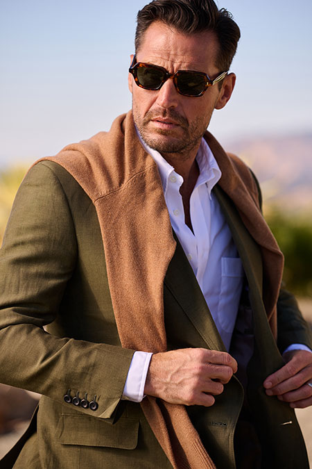 Olive Double Breasted Suit