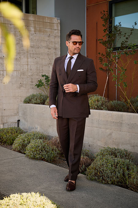 Brown Linen Suit