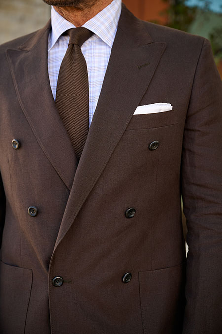 Brown Linen Suit
