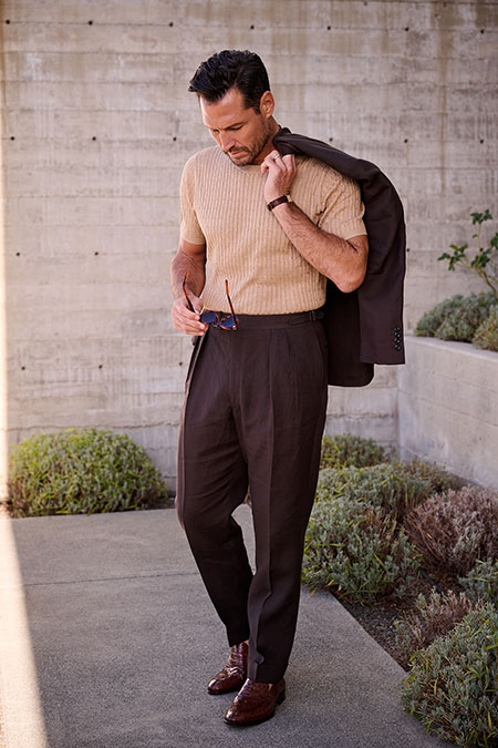 Trunk Shows                                                                                                                                                                                                                                               , Camel Cable Knit Tee