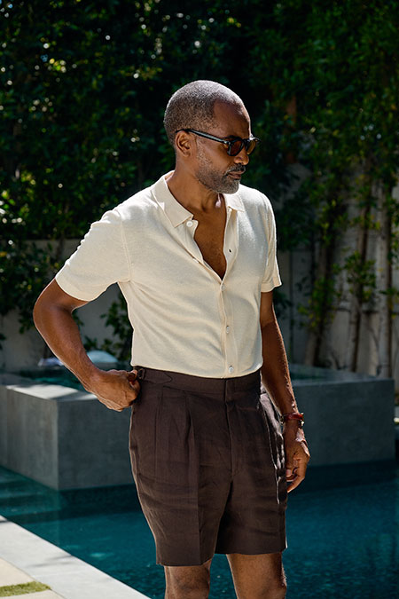 Chocolate Linen Shorts