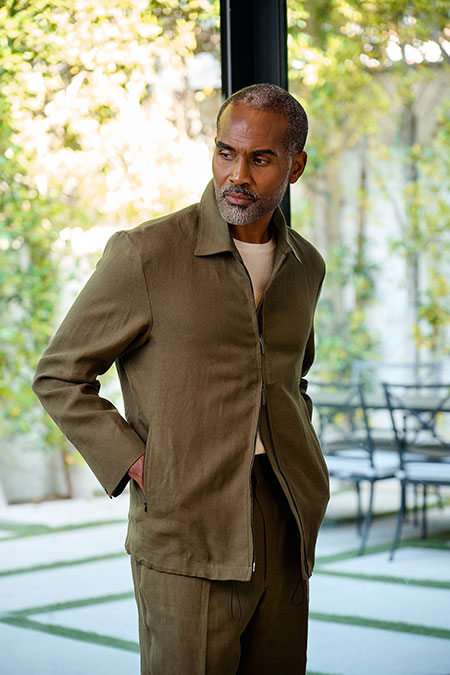 Forest Green Linen Driver