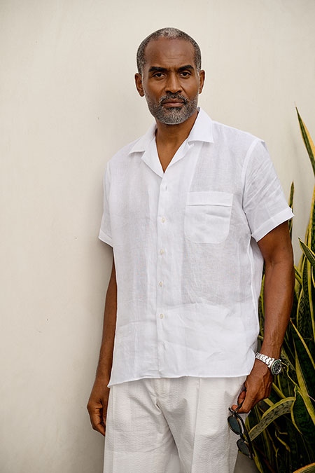 White Linen Camp Shirt