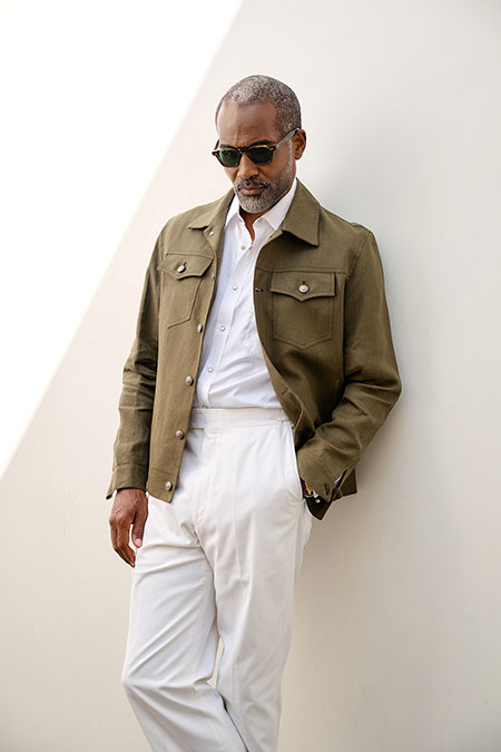 Forest Green Linen Jacket