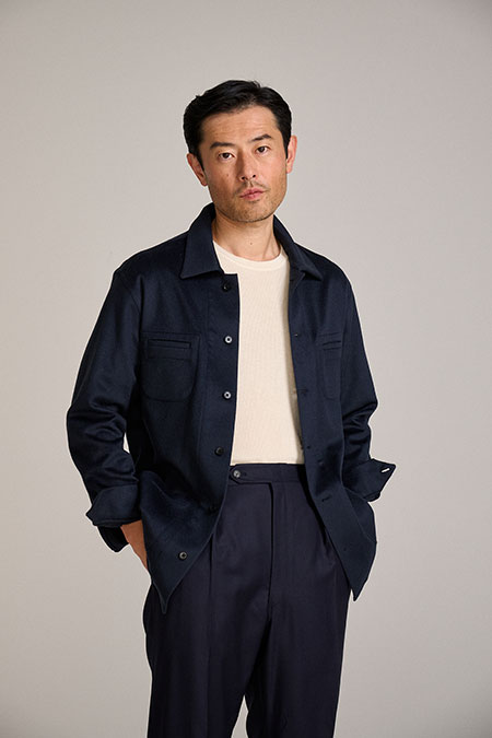 Men's Custom Capsule                                                                                                                                                                                                                                      , Navy Rhamnusia Cashmere Overshirt