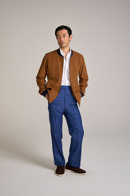 Men's Custom Capsule                                                                                                                                                                                                                                      , Vicuña Apollo Stretch Moleskin Bomber