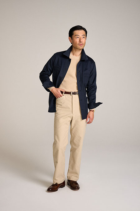 Men's Custom Capsule                                                                                                                                                                                                                                      , Navy Cashmere Overshirt