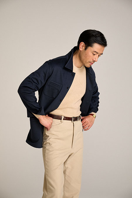 Men's Custom Capsule                                                                                                                                                                                                                                      , Navy Cashmere Overshirt