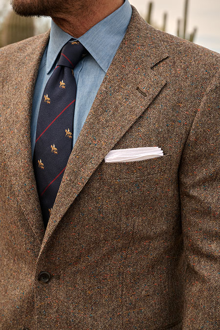 Men's FW26 Lookbook                                                                                                                                                                                                                                       , Brown Donegal Jacket