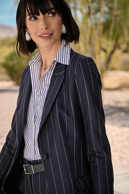 Navy Striped Shirt