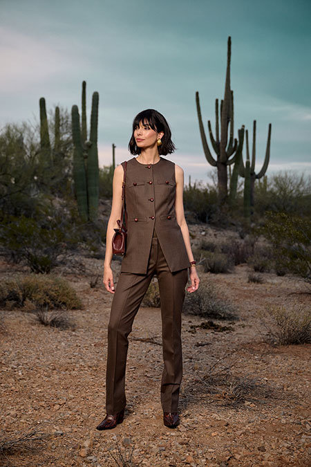 Brown Tricotine Suit