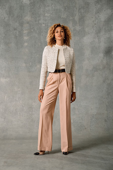 Peach Crepe Trouser