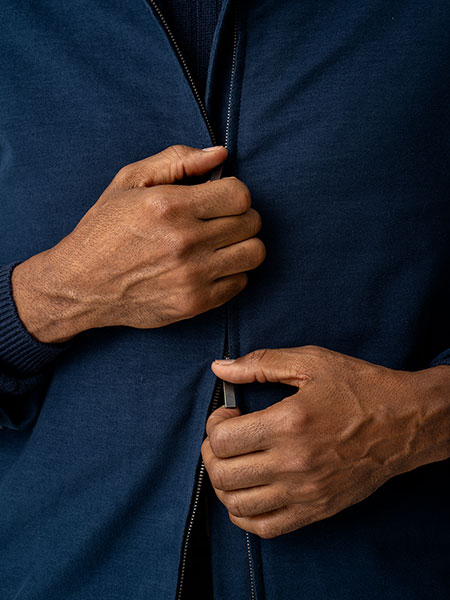 Navy Moleskin Driver Jacket