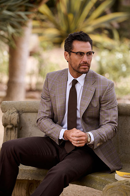 Tan Glen Plaid Jacket