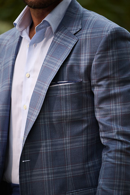 Spring Summer 26 Men's Lookbook                                                                                                                                                                                                                           , Blue Striped Shirt