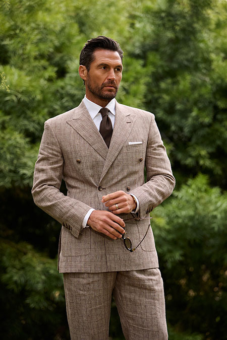 Brown & Cream Glen Check Suit