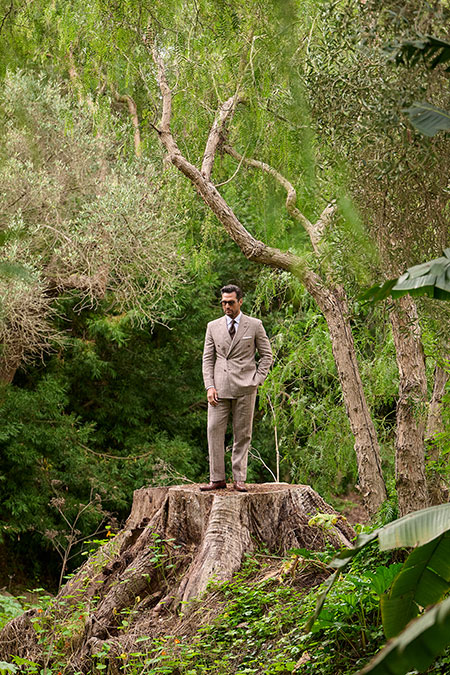 Brown & Cream Glen Check Suit