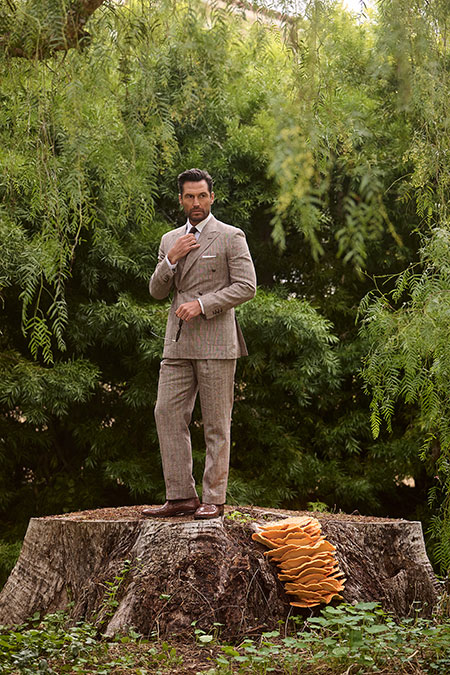 Brown & Cream Glen Check Suit