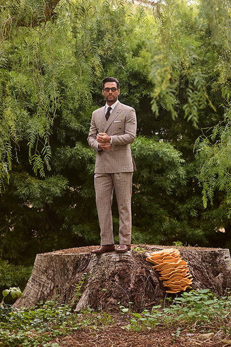 Brown & Cream Glen Check Suit