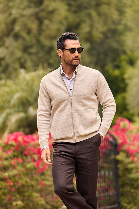 Spring Summer 26 Men's Lookbook                                                                                                                                                                                                                           , Barley Knit Bomber