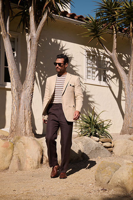 Tan Linen Safari Jacket